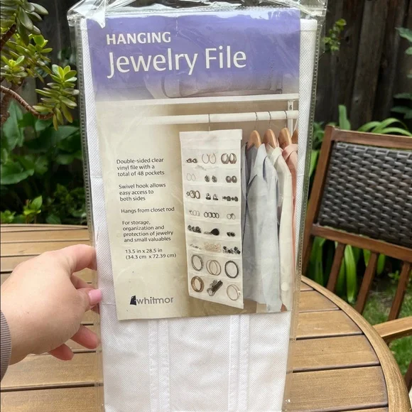 WHIT Hanging Jewelry Organizer with Clear Pockets - Picture 1 of 3